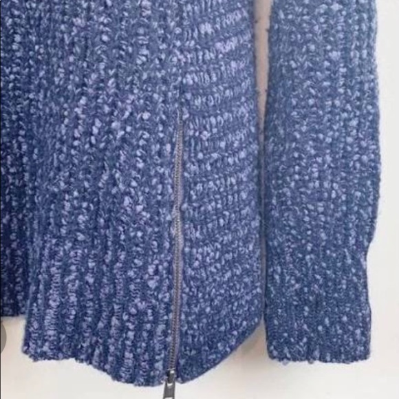 Anthropologie Moth Blue Zipper Sweater sz M - Picture 5 of 12